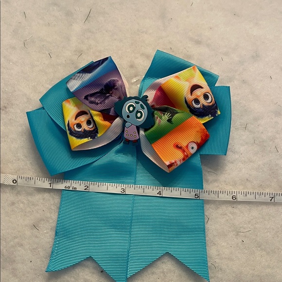 Colorful Cartoon Inside Out Envy Kids Hair Bow nwt - Picture 4 of 4